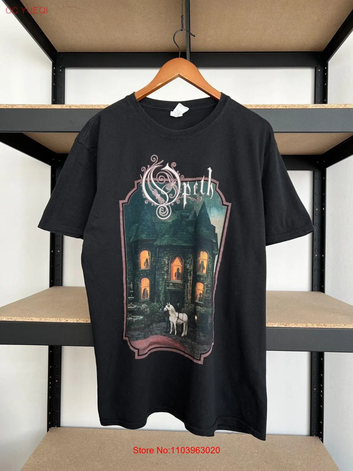 Винтажная черная футболка Opeth In Cauda Venenum с металлической лентой 2000-х годов размер XL