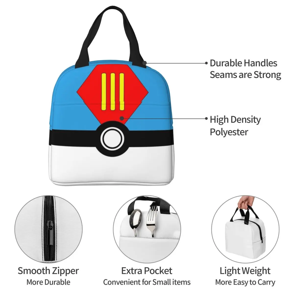 Изолированный Ланч-бокс с изображением монстра призрака японского аниме шариком