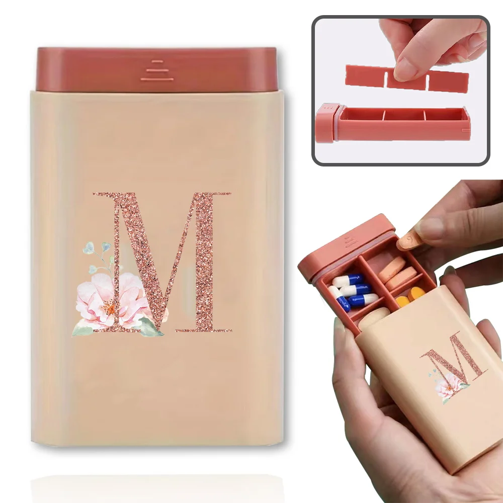 Портативный дорожный контейнер для таблеток с витаминами органайзер лекарств