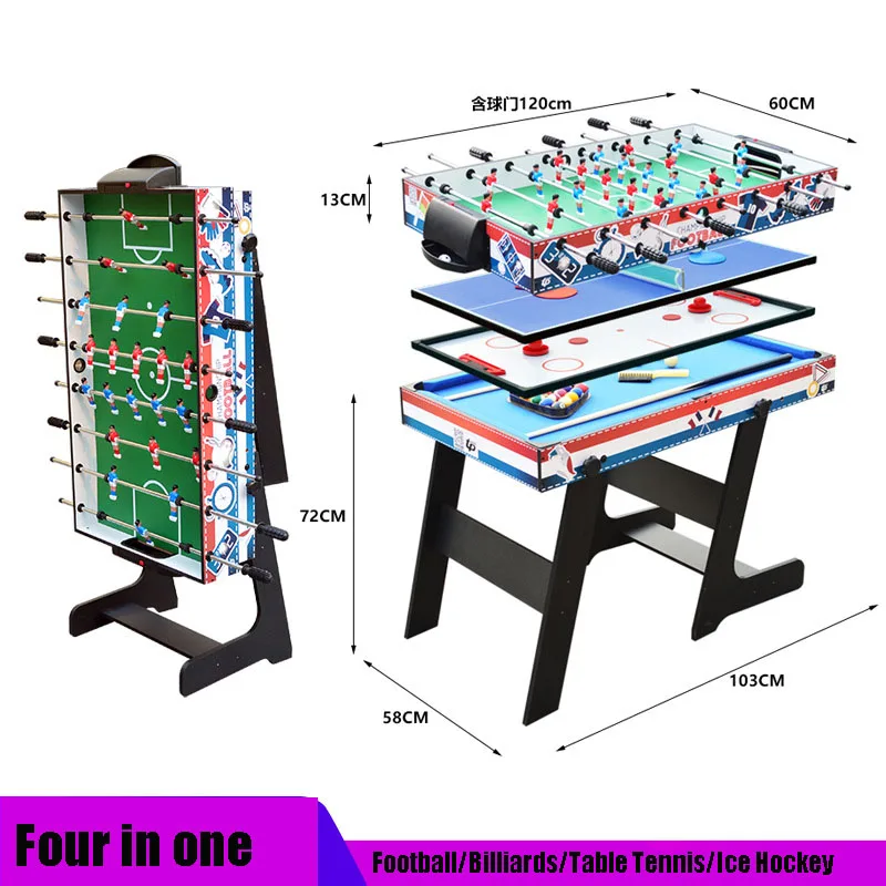 Складной и многофункциональный бильярдный стол 4-в-1 домашняя стойка футбольный