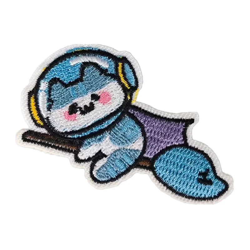

Embroidery Fashio Patch Cute Flying Rabbit with it Iron on patch for clothes Appliques T shirt Women Men Diy Free Shipping