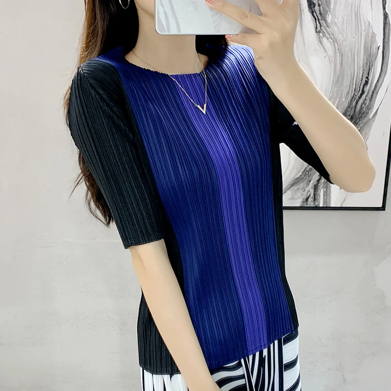 Женская футболка Sanzhai Новинка лета 2024 Приталенный топ в гонконгском стиле с