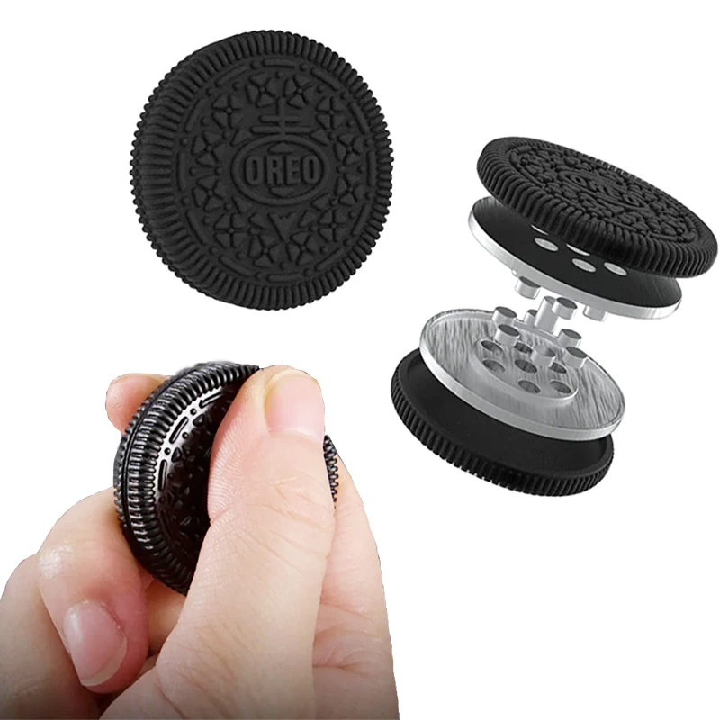 Pop Fidget Spinner toys EDC Magnetic Haptic Coin Spin PPB Cookies Sounding Noise Office Fidgeting Fidget Toy for Adults Children