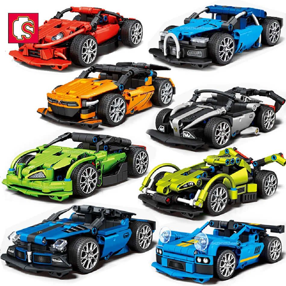 

SEMBO креативный Супер гоночный спортивный автомобиль скоростные чемпионы строительные блоки городская техника модель автомобиля Кирпичи и...