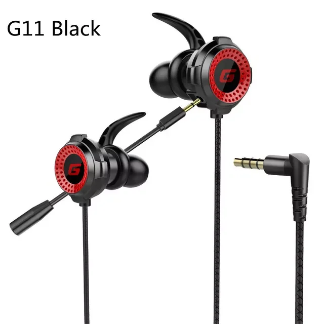 

Dynamic Noise Reduction In-Ear Wired Call Earphones Gaming Computer Earpiece With Dual Mic
