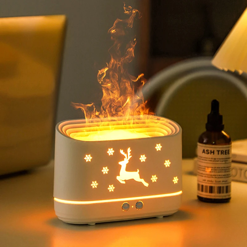 

Flame Aroma Diffuser USB Air Humidifier Ultrasonic Cool Mist Maker Fogger LED Essential Oil Jellyfish Difusor Fragrance For Home