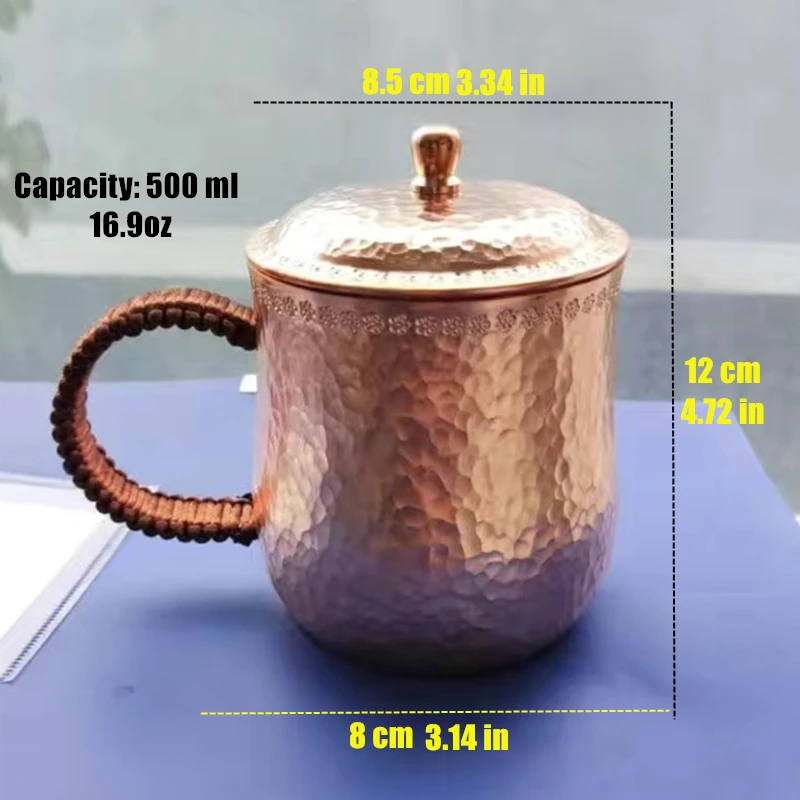 Ручная медная кружка 500 мл