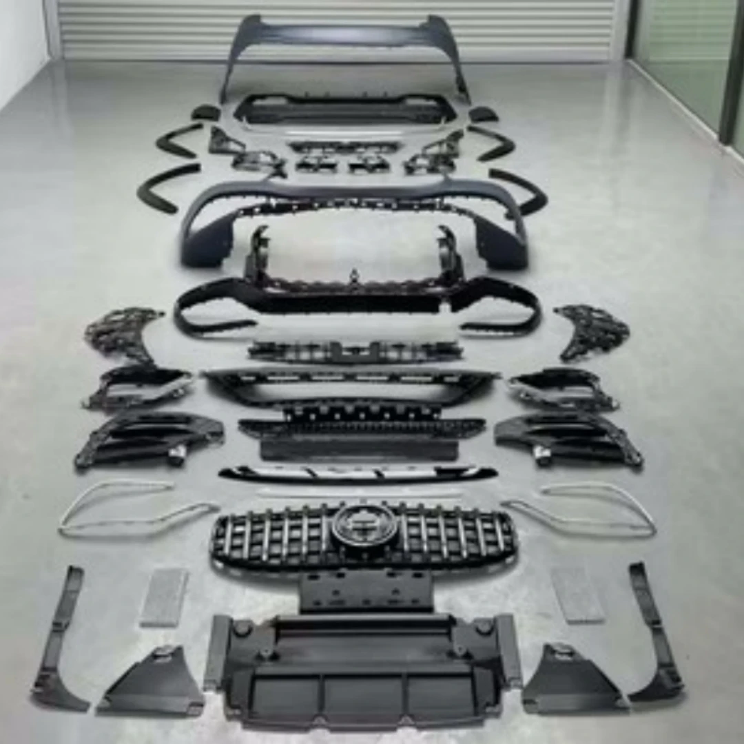 

Комплект для кузова, передний и задний бампер, гриль, задняя губа в сборе для Mercedes-benz CLS450 500, модифицированный GLS63 AMG стиль, комплект, автомобильные аксессуары