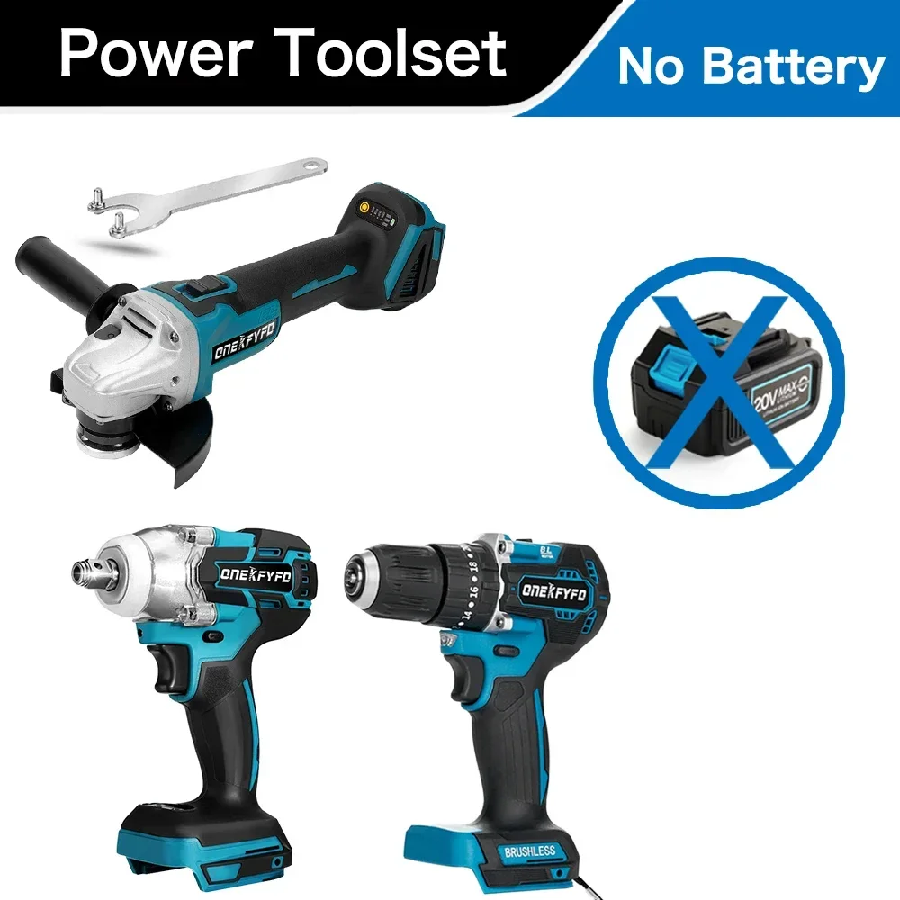 

Набор электроинструментов ONEKFYFD: гайковерт, угловая шлифмашина, дрель