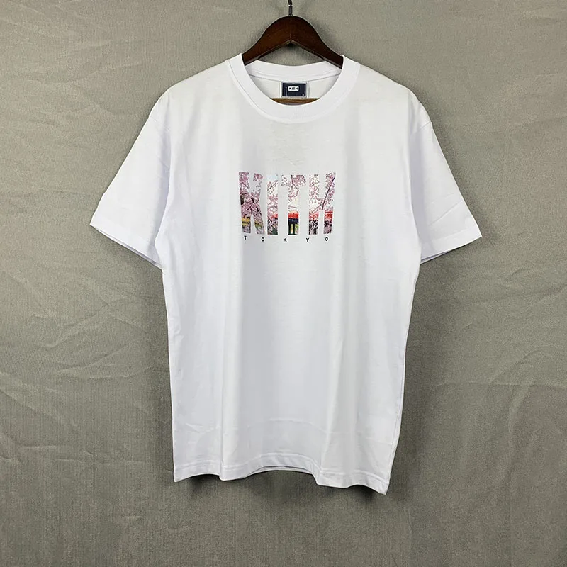 

KITH Oversize T-Shirt Men Women 1:1 High Quality Tops Tee KITH Flower Square Printing Short Sleeve