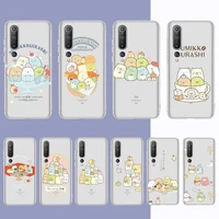 sumikko gurashi phone case for samsung a51 a52 a71 a12 for redmi 7 9 9a for huawei honor8x 10i clear case