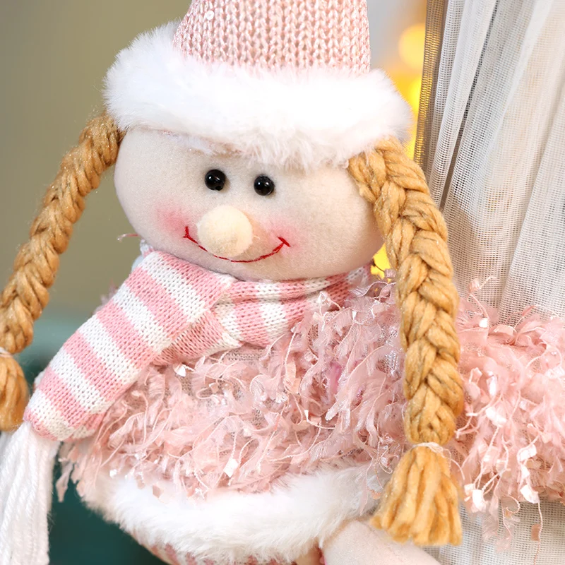 Многоразовая розовая пряжка для штор с блестками подвесная мультяшная