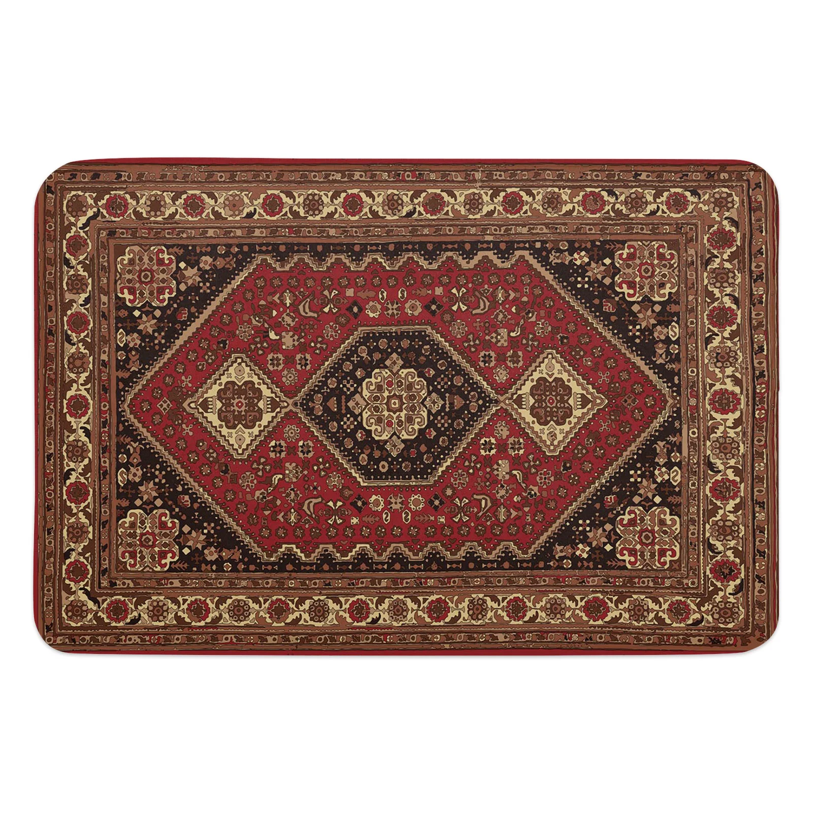 

Flowers Dense Symbol Round Line Grounding Mat Rug For Kitchen Welcome Mat Floor Rug Bath Mat Runner Rugs