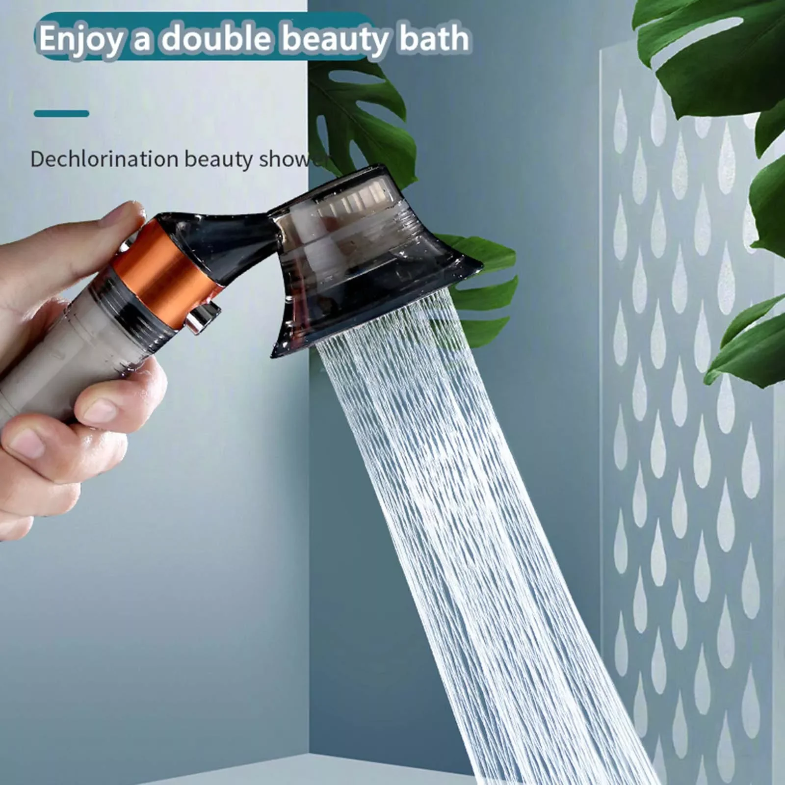 

Shower Head With High Pressure On/off Switch Filtration And Water Removable Filter With Hose Bathroom Accessories