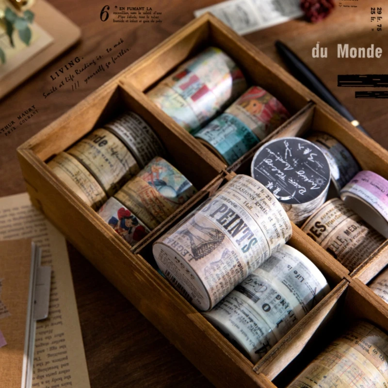 

3pcs Vintage Washi Tape Magazine Letter Antique Retro Decorative Masking Tape Sets For Scrapbook Craft Kid Scrapbooking Supplies