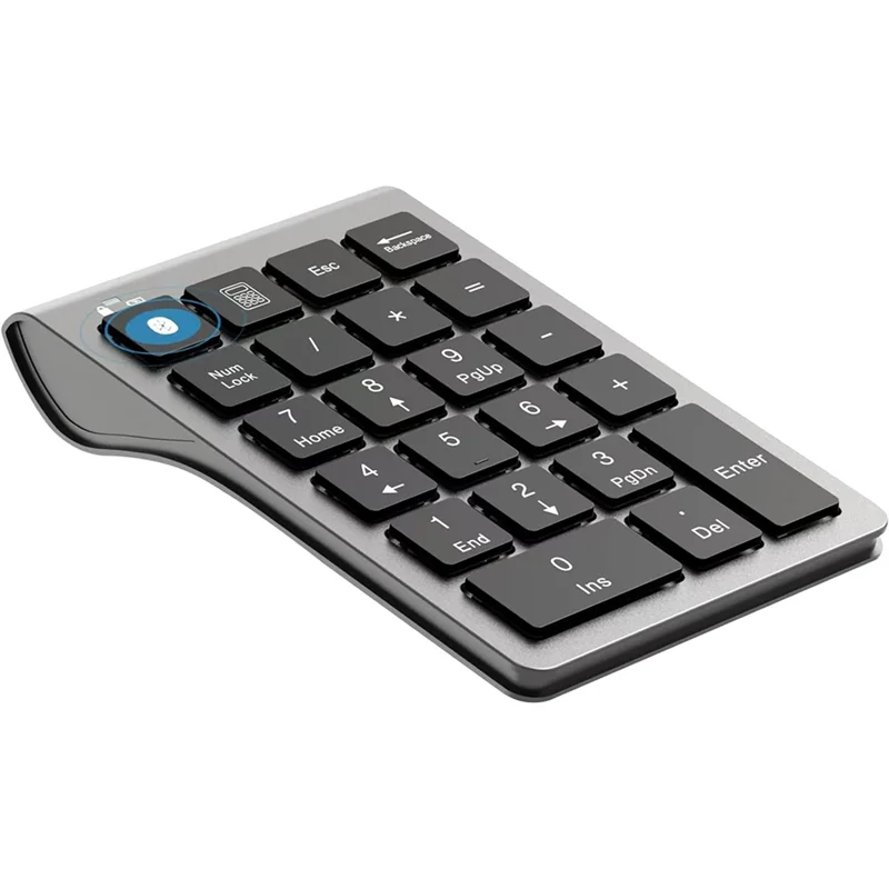 Фото Хорошо изготовленная цифровая клавиатура Bluetooth, беспроводная и проводная USB-клавиатура 2-в-1, перезаряжаемая цифровая клавиатура для ноутбуков, настольных компьютеров №4