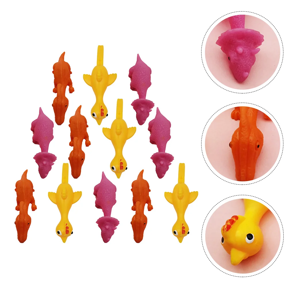 

12pcs Turkey Catapult TPR Chicken Plaything Tricky for Party Outdoor Festival