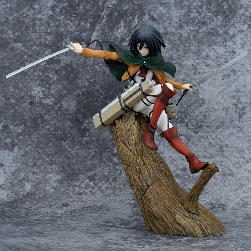 

Attack on Titan Mikasa·Ackerman Tree Stump Figure Eren Jaeger Levi·Ackerman GK Anime Peripheral Models Toy Collect Hobby Gift