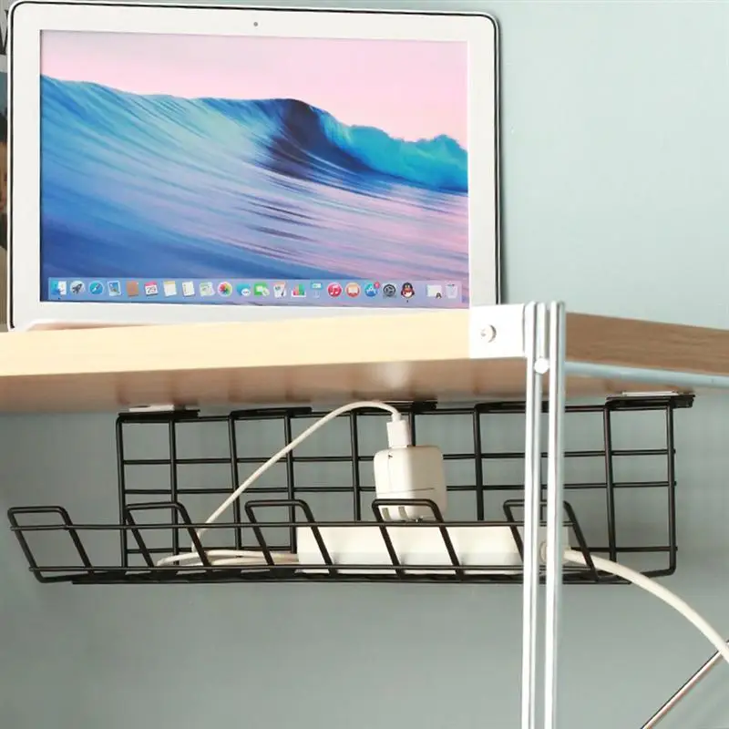 

1Pc Under Desk Wire Organizer Table Cable Management Chic Wire Storage Rack Under Table Storage Rack Wire Patch Finishing Rack