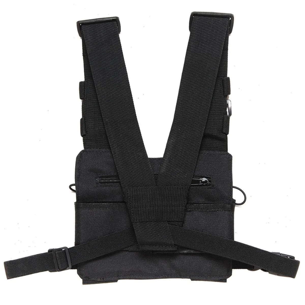 

Nylon Chest Harness Front Pack Holster Radio Carry Bag for Baofeng UV-5R UV-82 UV-9R BF-888S TYT Motorola Walkie Talkie