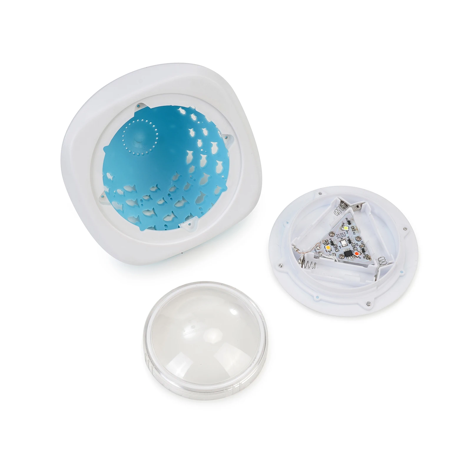 Цветные подводные фонари с рисунком рыбы плавающие ночные 4 цвета работает от