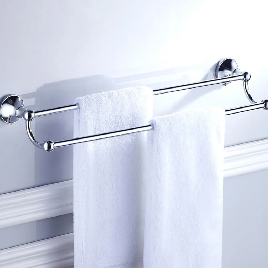

Double Layer Towel Rails Rust-proof And Easy Installation For Modern Bathroom Sturdy Construction