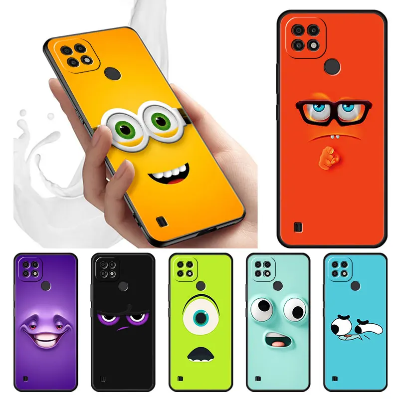 

Cover Case for Realme C3 C11 C15 C21 C21Y C25Y C35 XT GT2 Pro GT Neo Master Neo2 Neo3 Full Back Shockproof Funny Smiley Faces