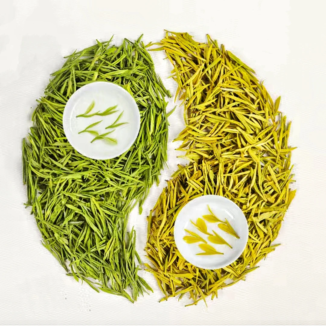 

2022 new tea premium authentic Anji bai tea tea bai tea and golden bud combination tea spring tea green tea bulk 200g