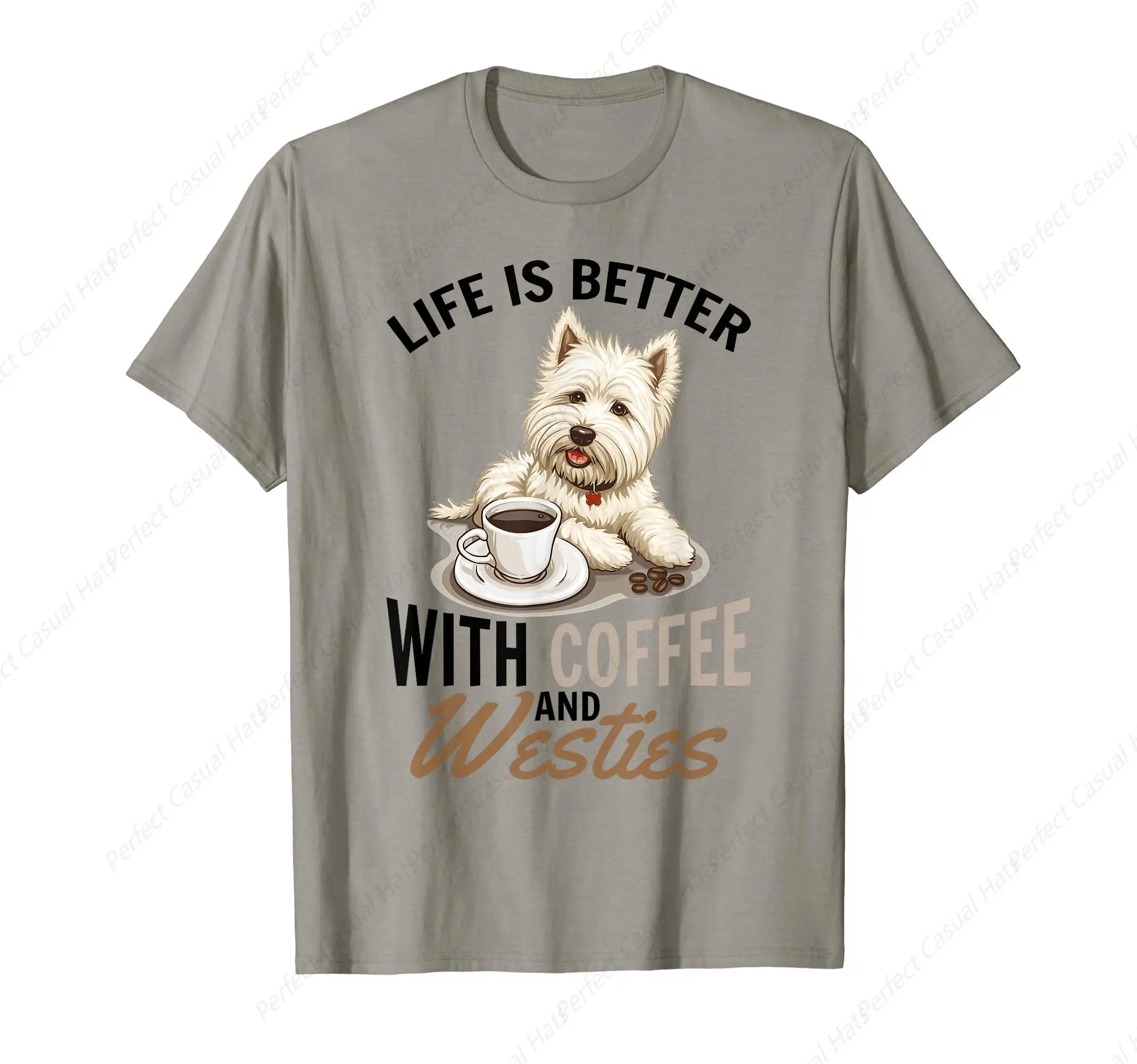 Футболка West Highland White Terrier Westie Dog Breed Life is Better молодежная футболка для отдыха