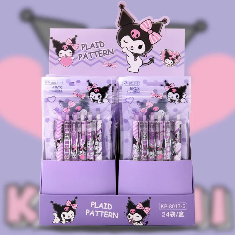 

0.5 Kawaii Sanrio Anime Neutral Pen Mymelody Kuromi Pachacco Student Cartoon Hook Press Signature Pen Children's Stationery Gift