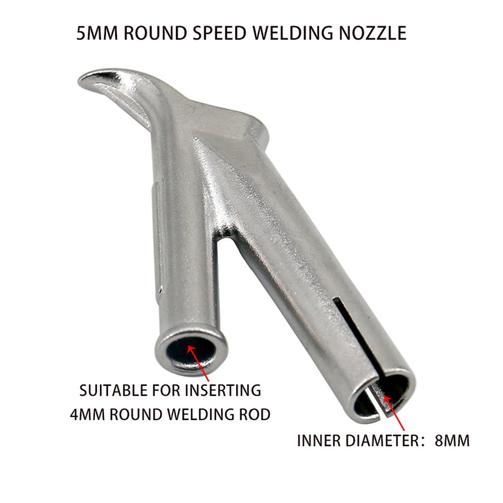 5mm Speed Welding Nozzle Round Triangular Tacking For Vinyl Pvc Plastic Hot Air Blower Polythene | Инструменты