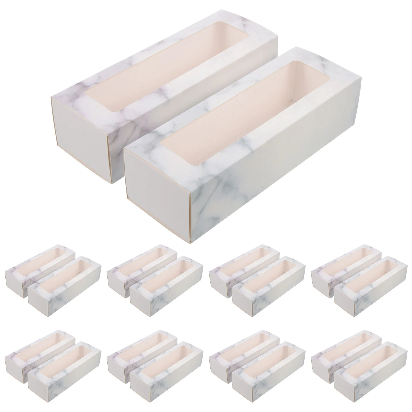 

20pcs Portable Decorative Macaron Box Boxes Dessert Box for Indoor Kitchen Bakery
