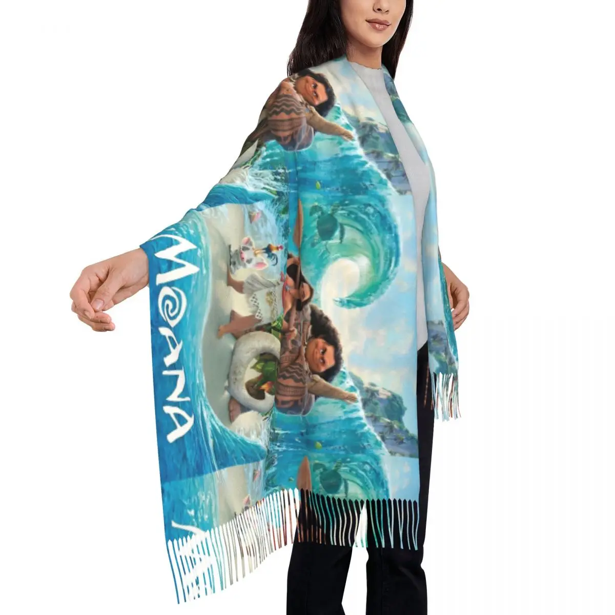 Аниме Моана Мауи плед детские шарфы с героями мультфильмов обертывания