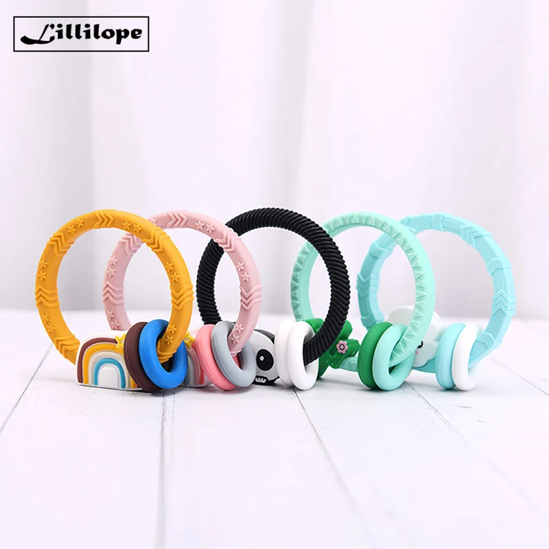 

Lillilope 1 шт. милый силиконовый детский Прорезыватель для зубов в форме мороженого