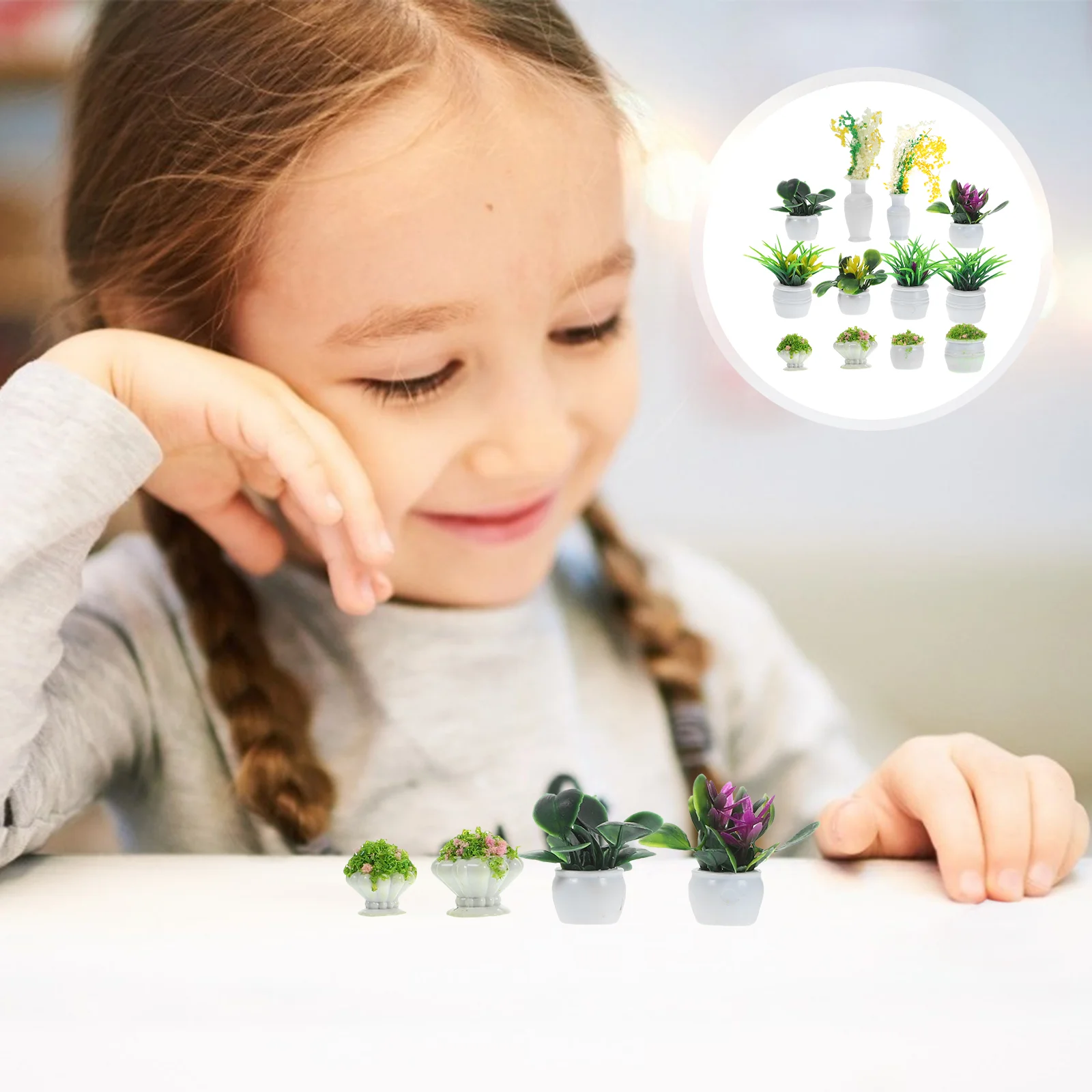 Миниатюрные садовые аксессуары модель цветочного горшка горшки ручные