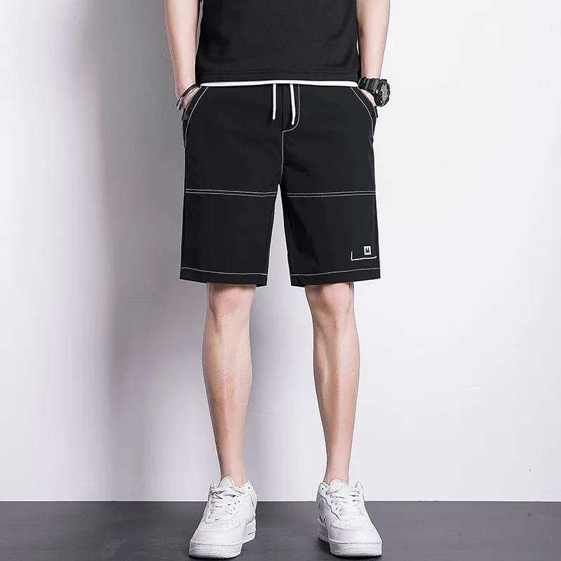Summer Mens Shorts Japanese Style Straight Leg Short Pants Plus Szie Man Casual Bottoms 2023 New Male Clothing
