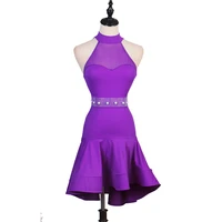 latin competition dance skirt women 2022 new profession latin dancing dress adult purple standard rumba samba latin dance skirt