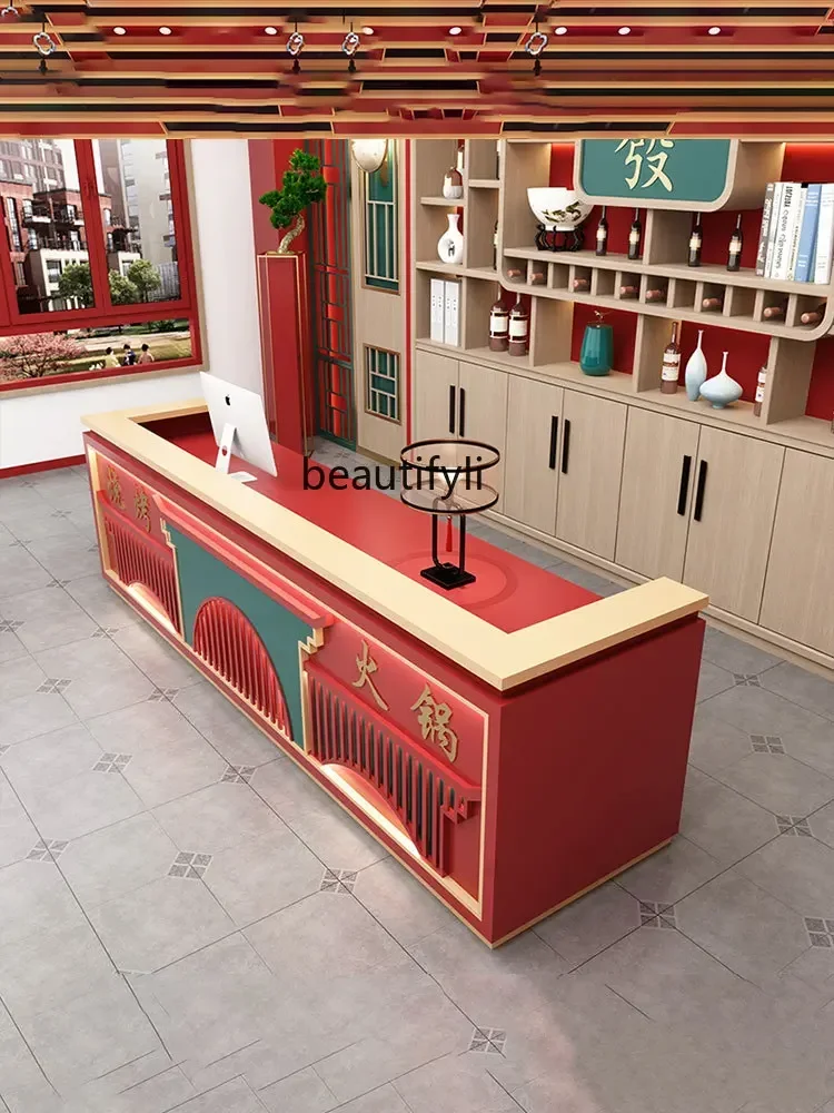 Новый китайский стиль барная стойка ретро-магазин барбекю для ресторана