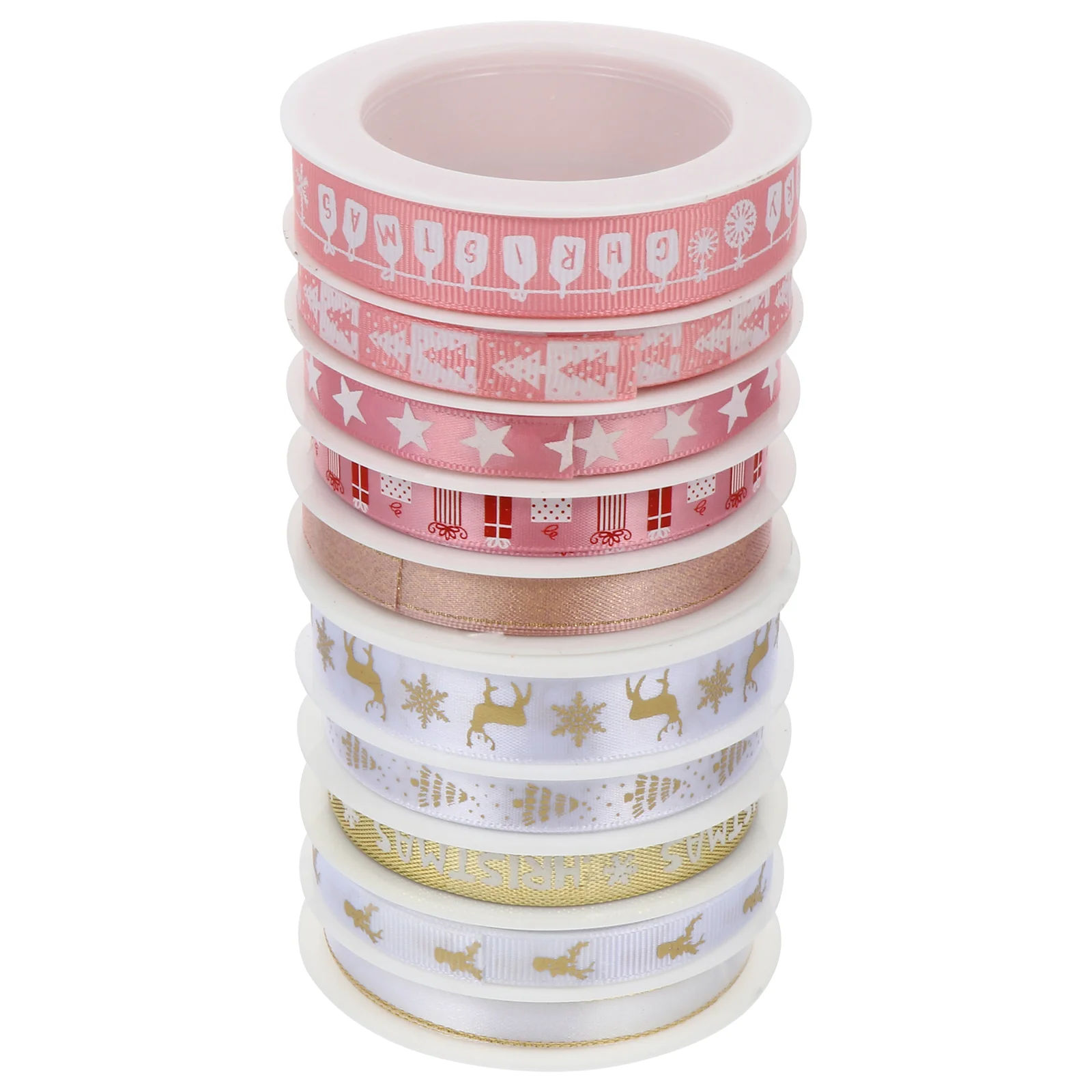 

Ribbon Christmas Gift Polyester Grosgrain Wired Decorative Box Wrapping Printed Packaging Washi Ribands Flower Satin Packing