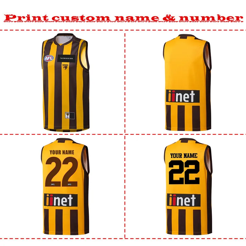 2022 Боярышник AFL HOME GUERNSEY-мужской размер: S-3XL (печать по индивидуальному номеру