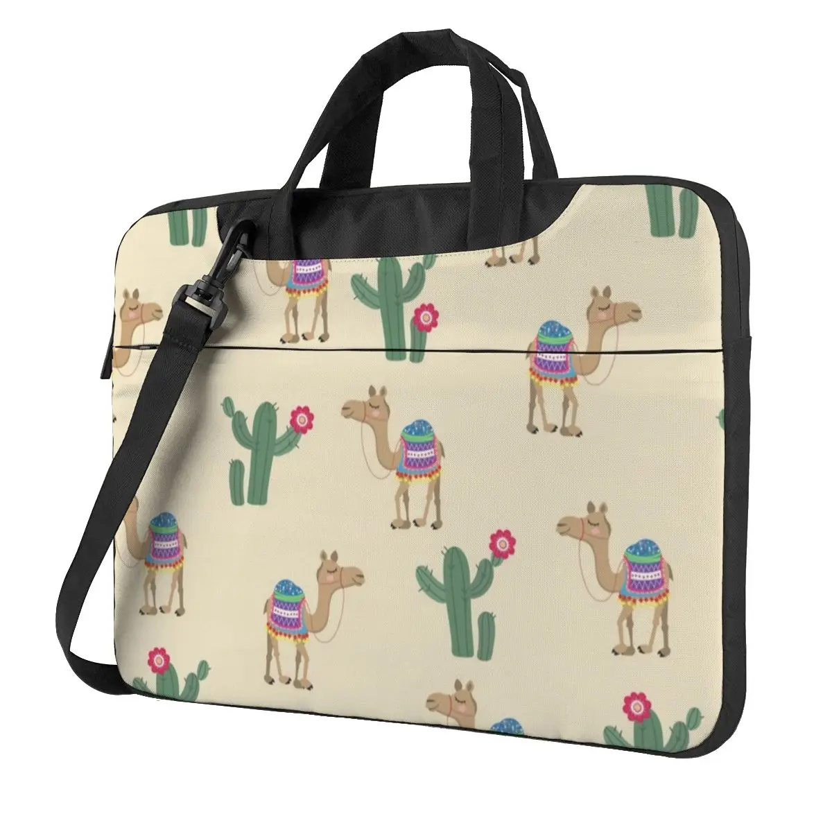 

Desert Print Laptop Bag Colorful Camels Cactus For Macbook Air Pro HP Huawei Microsoft Business Shockproof Case 15.6 Pouch