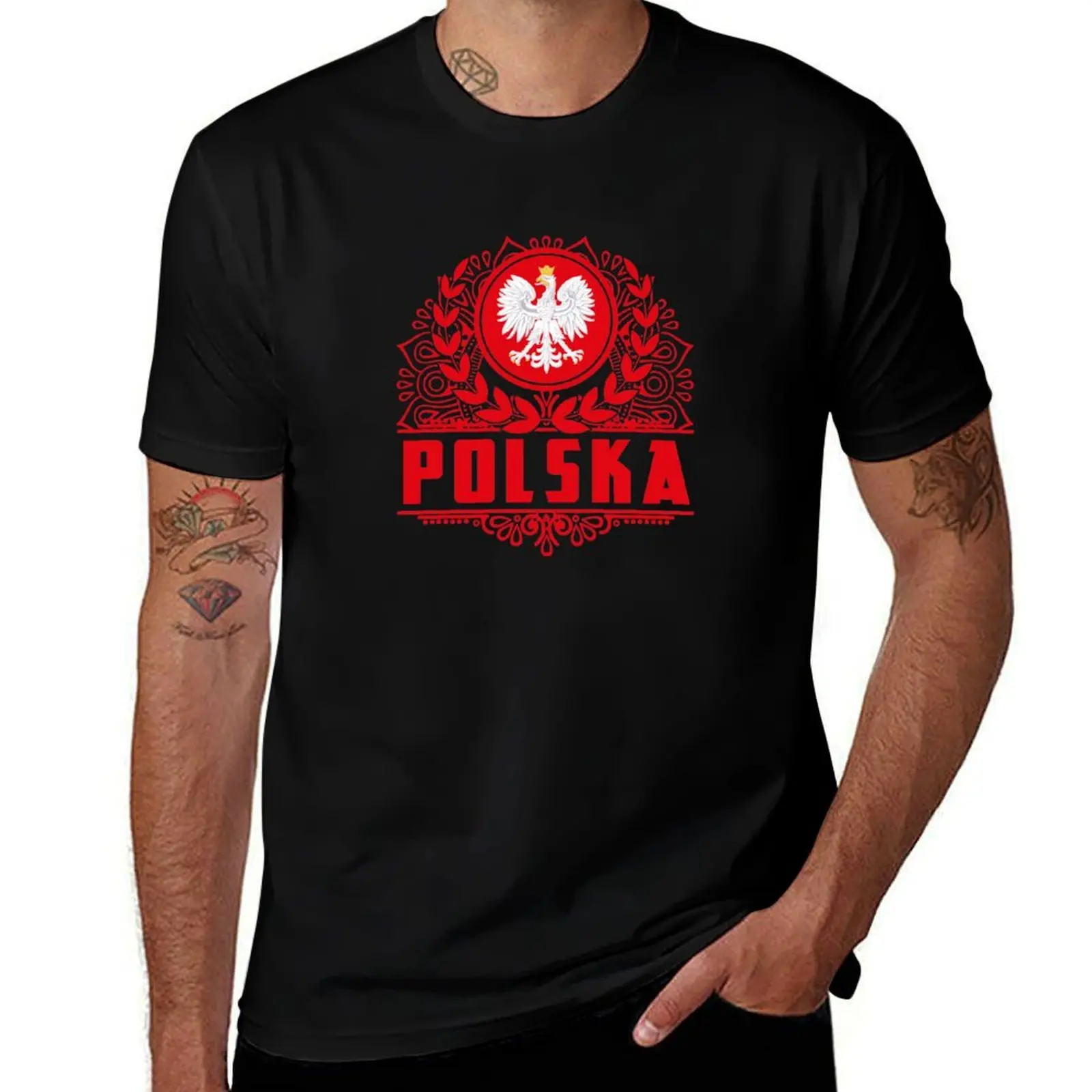 Фото Футболка Polska Poland Mandala, устойчивая к поту, для тренировок №1