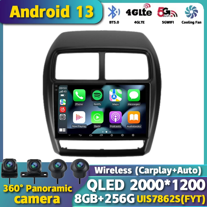 

Android 13 Car Radio For Mitsubishi ASX 1 2016 - 2019 2020 2021 2022 Multimedia Video Player GPS Navigatio Carplay Stereo DSP BT