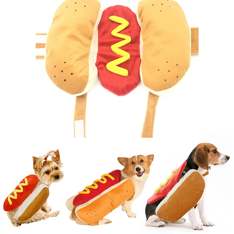 

Halloween Dog Costume Funny Hot Dog Dress Up Cute Cat Puppy Outfit for Small Medium Dogs Dachshund Party Cosplay Gift
