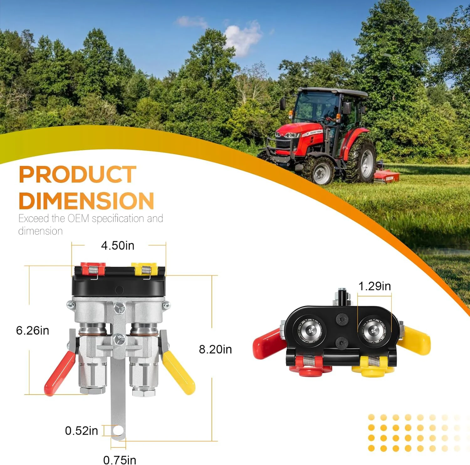 MX 9500-4 набор зажимов для сельскохозяйственного трактора с рычажным приводом