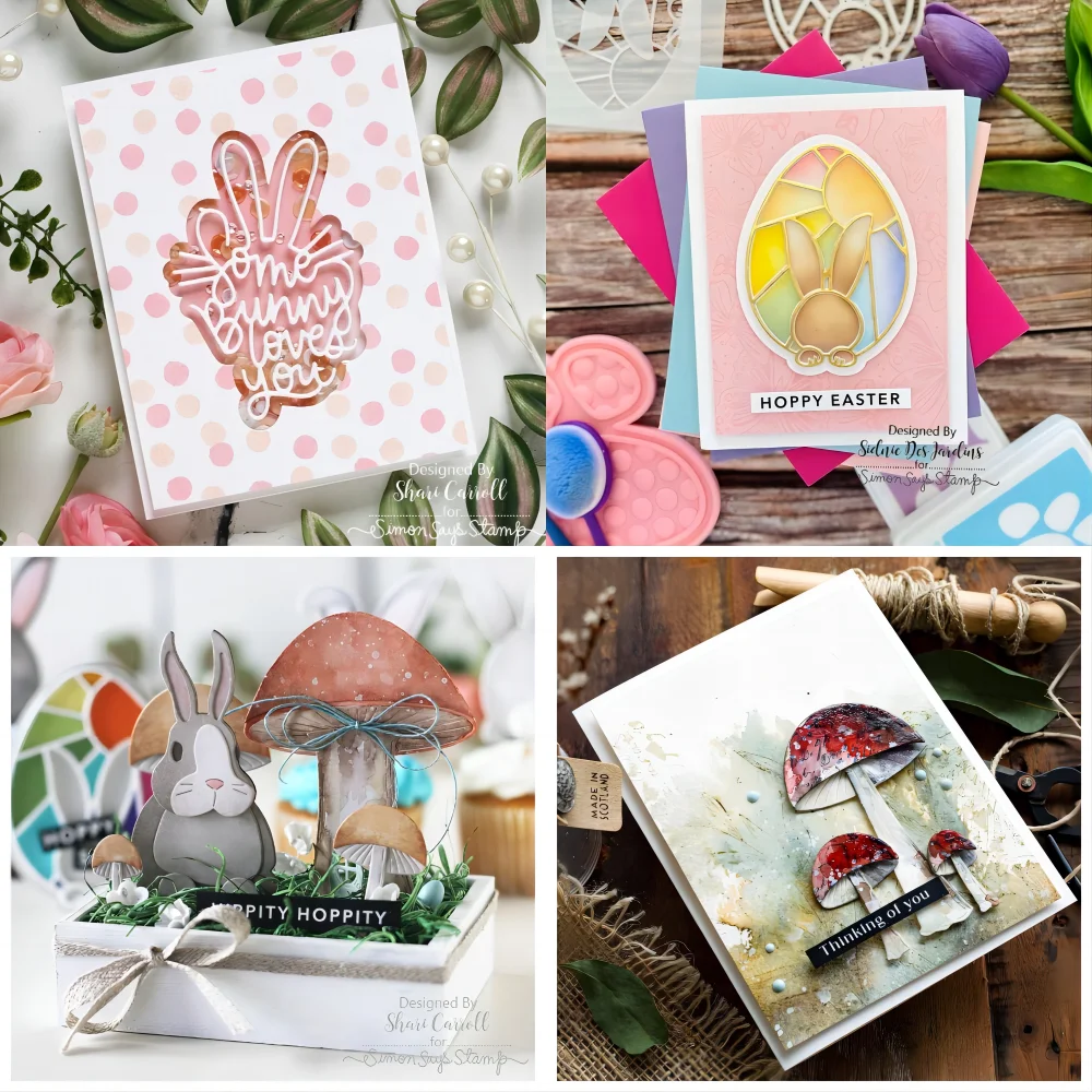 

Металлические Вырубные штампы Mmao, форма для вырезания, кролик, гриб, Пасха, скрапбукинг, бумажный нож, форма, лезвие, перфоратор, трафареты