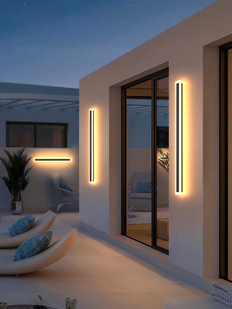 Водонепроницаемый уличный настенный светильник длинная лампа из алюминиевого