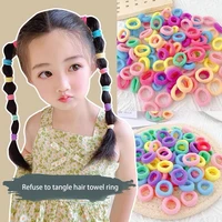 elastic hair rope for baby cute girl ponytail holder fabrics colorful towel hair band kawaii kids hair accessories scrunchies