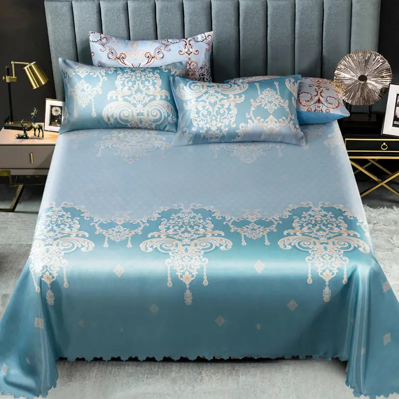 . Summer Bed Sheet Ice Silk Dormitory Light Luxury Cool 8 Seats 3 97892386. M Single Thin Mat