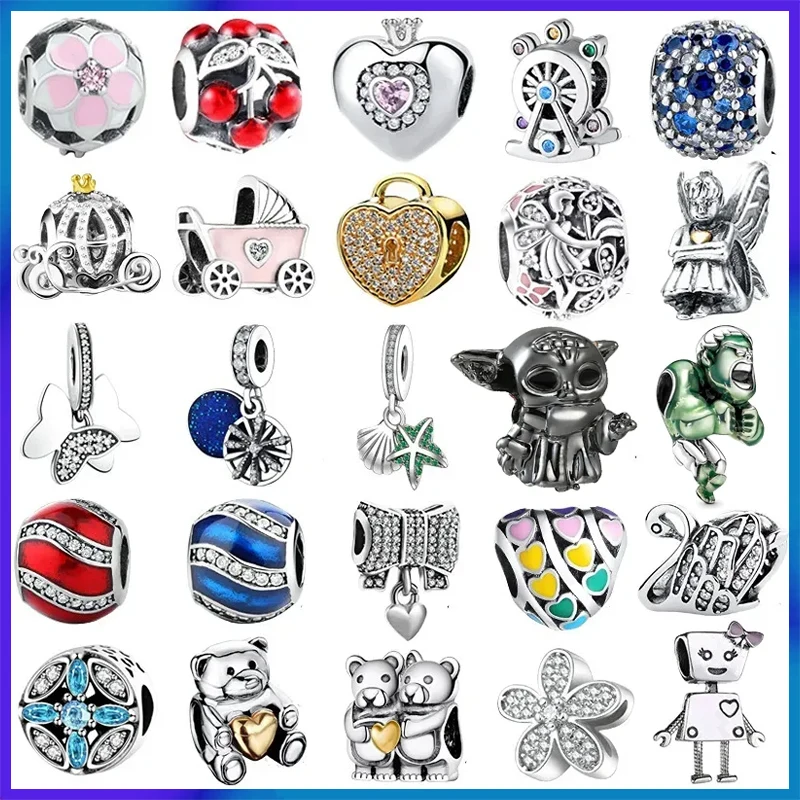 

Disney Star Wars 925 Silver Alloy Pendant Cartoon Groot Charm Bead Pendant Fit DIY Pandora Bracelet Jewelry Accessories Gift
